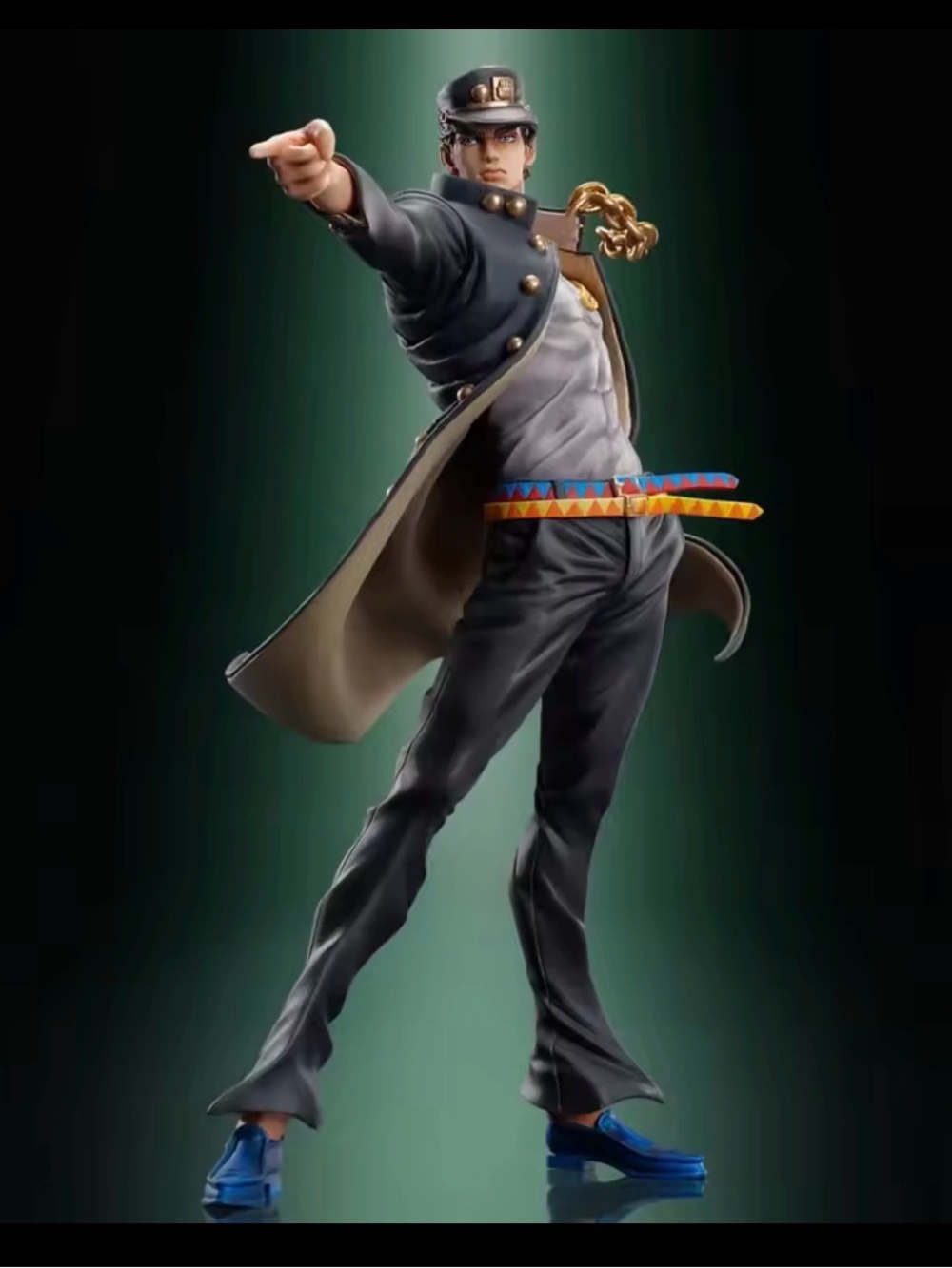 Jotaro Kujo Poseable Statue - Black Coat, Blue Shoes